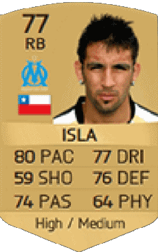 Multimedia Videospiele F I F A - Karten Spieler Chile Mauricio Isla 