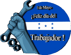 Messages Espagnol 1 de Mayo Feliz día del Trabajador - Honduras 