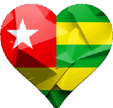 Drapeaux Afrique Togo Coeur 