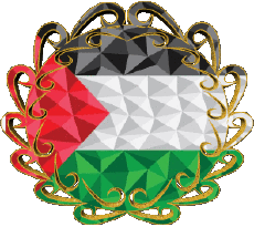 Drapeaux Asie Palestine Forme 