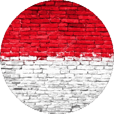 Fahnen Asien Indonesien Runde 