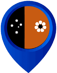 Bandiere Oceania Australia Northern Territory Perno di posizione 