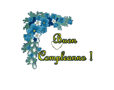 Mensajes Italiano Buon Compleanno Floreale Fondo transparente 002 