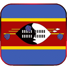Drapeaux Afrique Eswatini Carré 