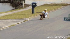 Humour - Fun Sports Skateboard Road Down Hill Gamelle Fail 