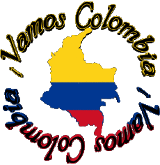 Mensajes Español Vamos Colombia Bandera 