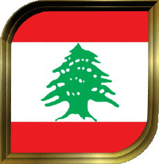 Drapeaux Asie Liban Carré 