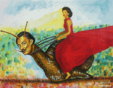 Umorismo -  Fun Morphing - Sembra Artisti pittori ricreazioni d'arte covid contenimento Getty sfida - Salvador Dalí 