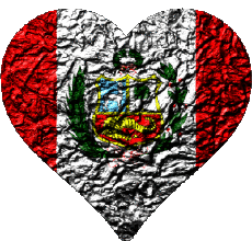 Fahnen Amerika Peru Herz 