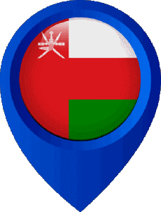 Flags Asia Oman Location Pin 