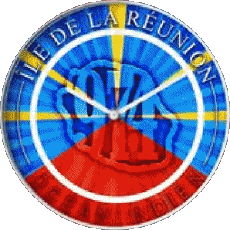Drapeaux France D.O.M - T.O.M La Réunion Rond 