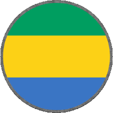 Drapeaux Afrique Gabon Rond 