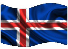 Banderas Europa Islandia Rectángulo 