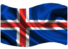 Flags Europe Iceland Rectangle 