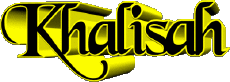 Nombre FEMENINO - Magreb Musulmán K Khalisah 