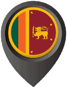 Drapeaux Asie Sri Lanka Epingle de Localisation 