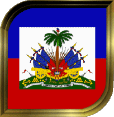 Drapeaux Amériques Haïti Carré 
