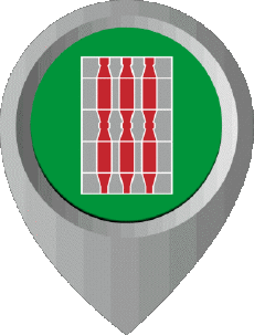 Flags Europe Italy Umbria Location Pin 