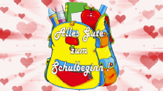 Messagi Tedesco Alles Gute zum Schulbeginn Sfondo animato 006 