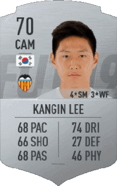Multimedia Videospiele F I F A - Karten Spieler Südkorea Kangin Lee 