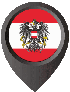 Flags Europe Austria Location Pin 