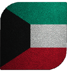 Flags Asia Kuwait Square 