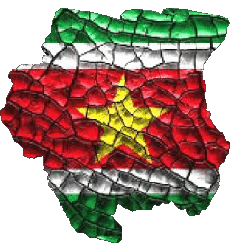Drapeaux Amériques Suriname Carte 
