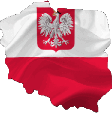 Flags Europe Poland Map 