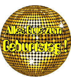 Messages Allemand Alles Gute zum Geburtstag Zusammenfassung - geometrisch Fond Transparent 013 