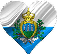 Bandiere Europa San Marino Cuore 