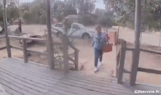 Humor -  Fun MENSCHEN Treppe Fail Serie 01 