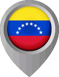 Flags America Venezuela Location Pin 