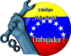 Mensajes Español 1 de Mayo Feliz día del Trabajador - Venezuela 