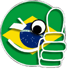 Banderas América Brasil Smiley - OK 