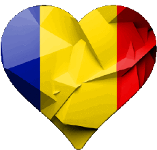 Bandiere Europa Romania Cuore 
