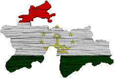 Bandiere Asia Tajikistan Carta Geografica 
