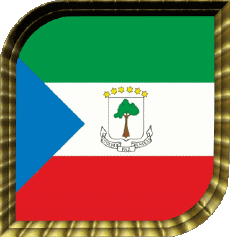 Bandiere Africa Guinea Equatoriale Quadrato 