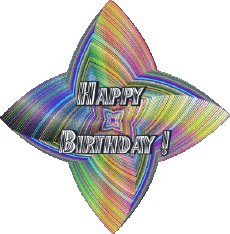 Messages Anglais Happy Birthday Abstract - Geometric 018 