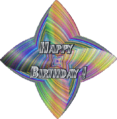 Nachrichten Englisch Happy Birthday Abstract - Geometric Transparenter Hintergrund 018 