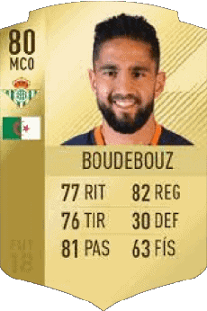 Videospiele F I F A - Karten Spieler Algerien Ryad Boudebouz 