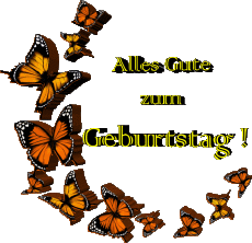 Nachrichten Deutsche Alles Gute zum Geburtstag Schmetterlinge 009 