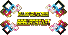 Messages German Alles Gute zum Geburtstag Zusammenfassung - geometrisch Transparent Background 003 