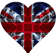 Drapeaux Europe Royaume Uni Coeur 