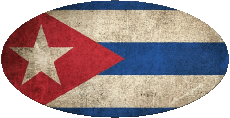 Drapeaux Amériques Cuba Ovale 01 