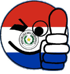 Drapeaux Amériques Paraguay Smiley - OK 