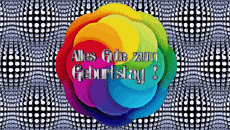 Nachrichten Deutsche Alles Gute zum Geburtstag Zusammenfassung - geometrisch Animierter Hintergrund 004 