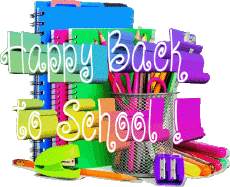 Messagi Inglese Happy Back to School Sfondo trasparente 004 
