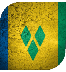 Drapeaux Amériques Saint Vincent et les Grenadines Carré 