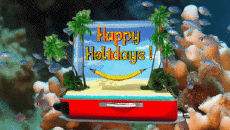 Messages English Happy Holidays Animated Background 006 