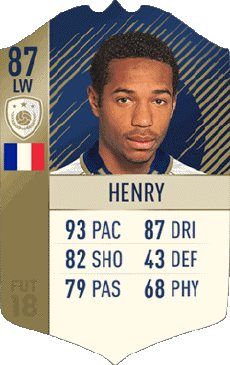 1997-Multimedia Videospiele F I F A - Karten Spieler Frankreich Thierry Henry 1997